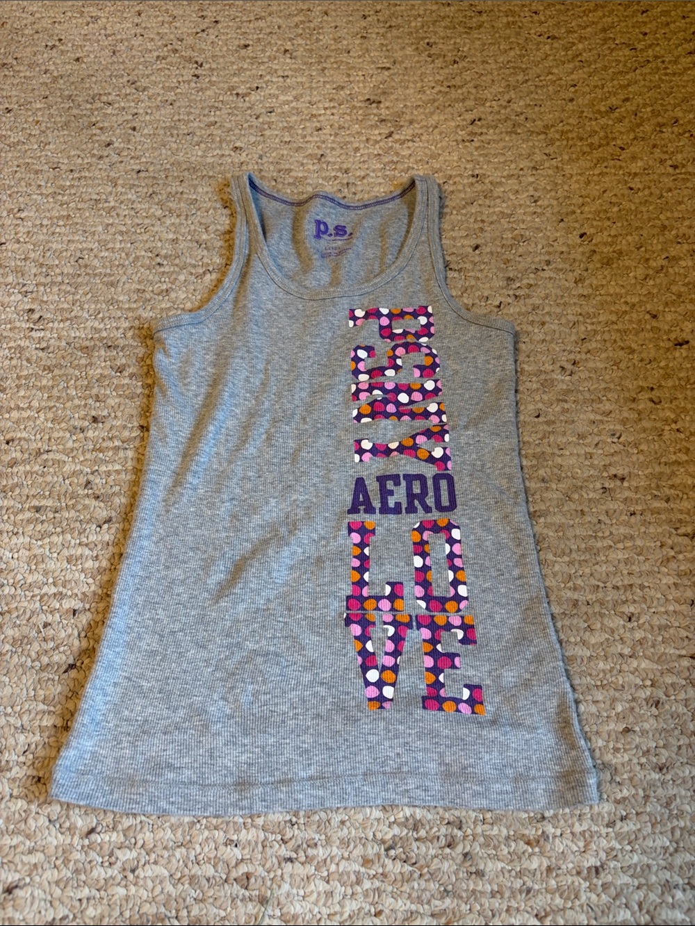 Gray Girls' Graphic Tank Top - Aeropostale